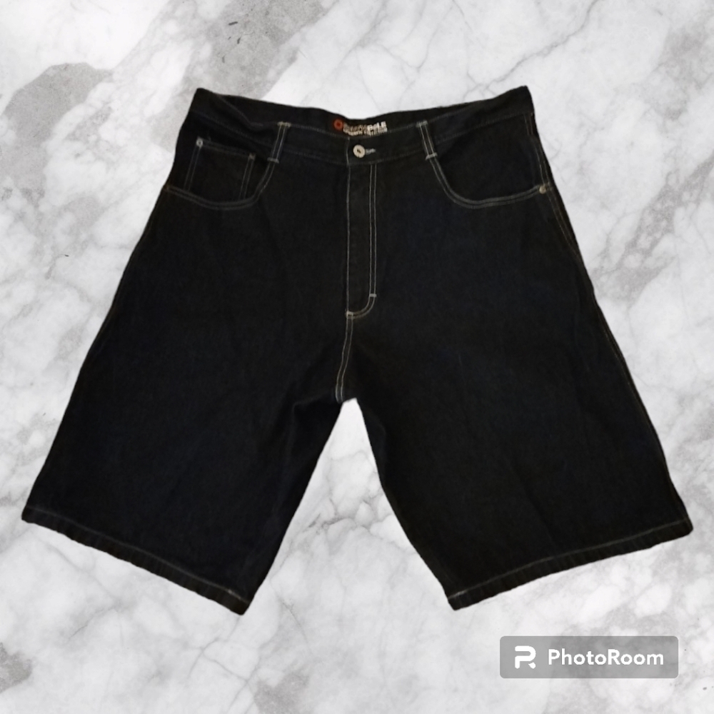SOUTH POLE Y2k Dark Blue Denim Skate Shorts Size 40